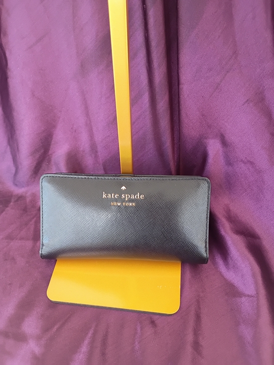 kate spade Handbags - kate spade black leather wallet
